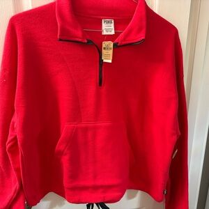 PINK Victoria's Secret Bold Red Zip-Up